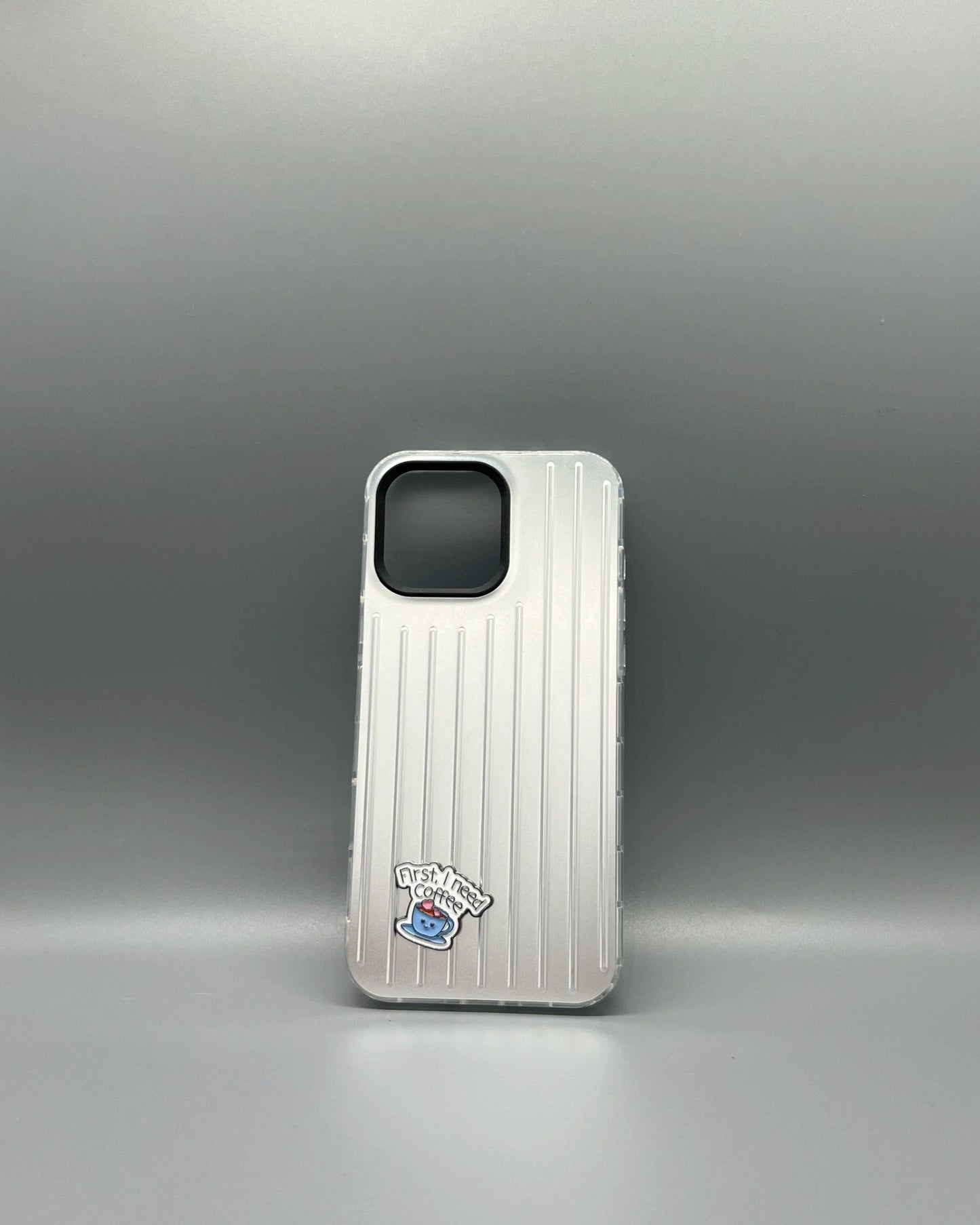 First I Need Coffee Metal Sticker