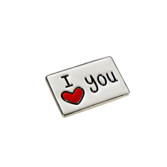 I Love You Metal Sticker