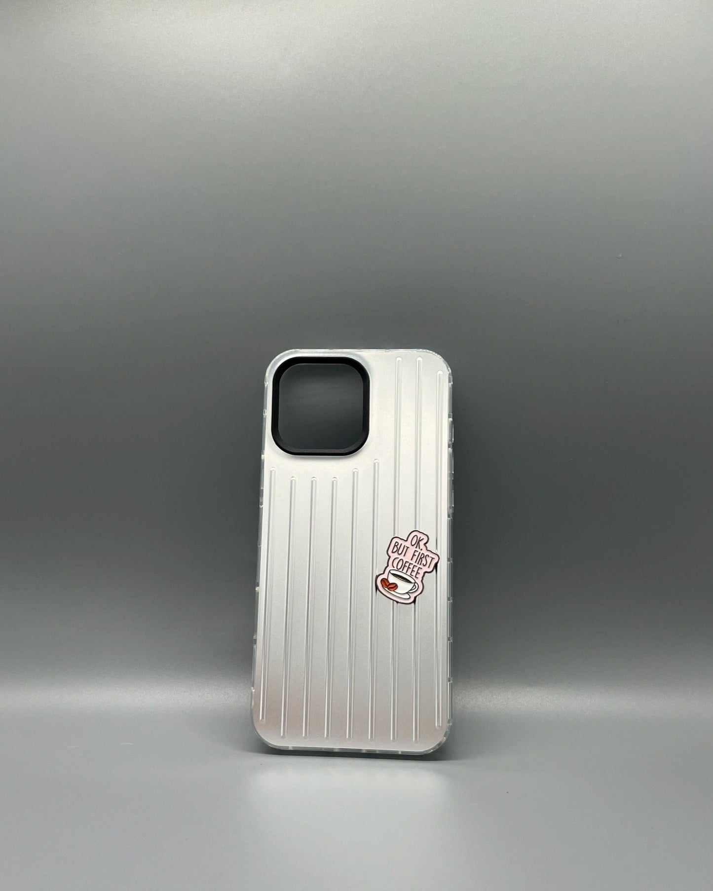 Okay, but first Coffee Metal Sticker